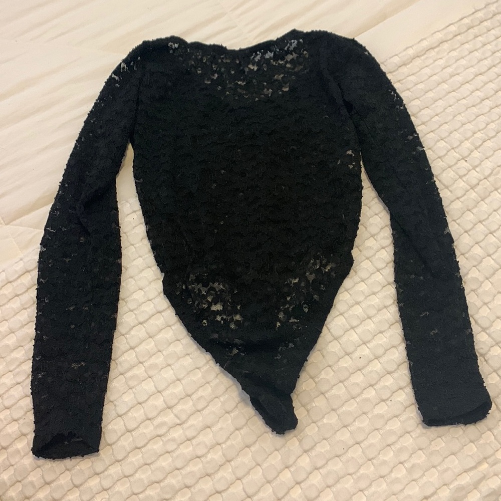 Lace thong bodysuit